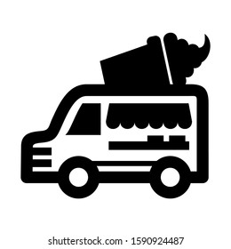 food truck icon isolated sign symbol vector illustration - high quality black style vector icons
