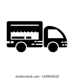food truck icon isolated sign symbol vector illustration - high quality black style vector icons
