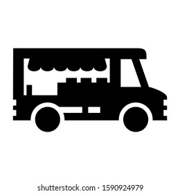 Food Truck Icon Isolated Sign Symbol Vector Illustration - High Quality Black Style Vector Icons
