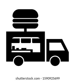 food truck icon isolated sign symbol vector illustration - high quality black style vector icons
