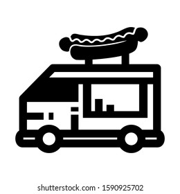 food truck icon isolated sign symbol vector illustration - high quality black style vector icons
