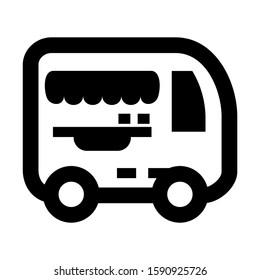 food truck icon isolated sign symbol vector illustration - high quality black style vector icons
