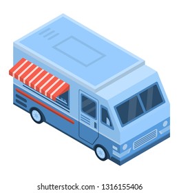 Food truck icon. Isometric of food truck vector icon for web design isolated on white background