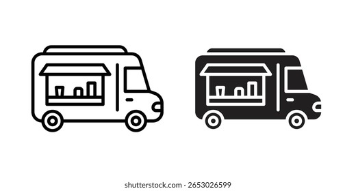 Food truck icon Logo Design Vector Template Illustration
