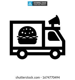 food truck icon or logo isolated sign symbol vector illustration - high quality black style vector icons
