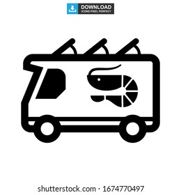 food truck icon or logo isolated sign symbol vector illustration - high quality black style vector icons
