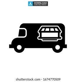food truck icon or logo isolated sign symbol vector illustration - high quality black style vector icons
