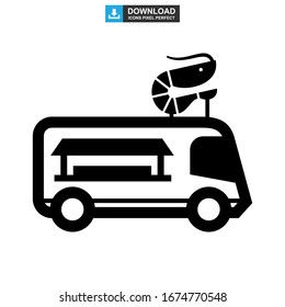 food truck icon or logo isolated sign symbol vector illustration - high quality black style vector icons
