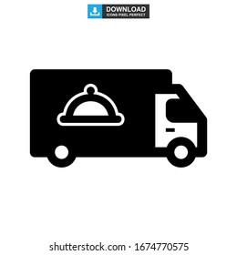 food truck icon or logo isolated sign symbol vector illustration - high quality black style vector icons
