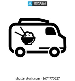 food truck icon or logo isolated sign symbol vector illustration - high quality black style vector icons
