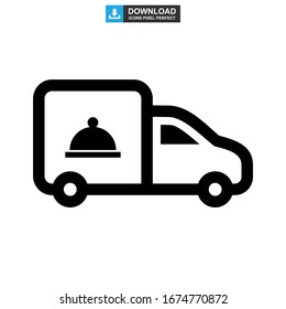 food truck icon or logo isolated sign symbol vector illustration - high quality black style vector icons

