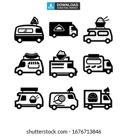 food truck icon or logo isolated sign symbol vector illustration - Collection of high quality black style vector icons
