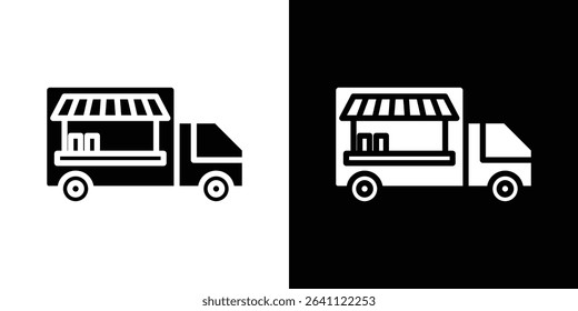 Food truck icon symbols. Vector illustration.