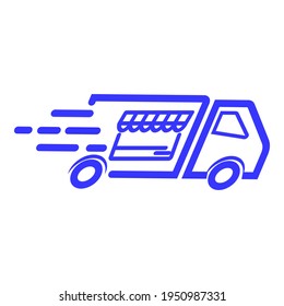 Food truck icon. vector truck, editable color. Eps 10