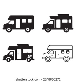 Food truck icon vector illustration logo design.
