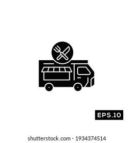 Food truck icon vector. Food truck Icon or Logo sign Vector illustration
