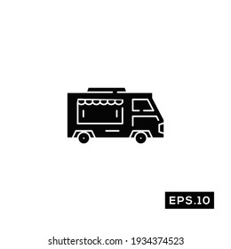 Food truck icon vector. Food truck Icon or Logo sign Vector illustration