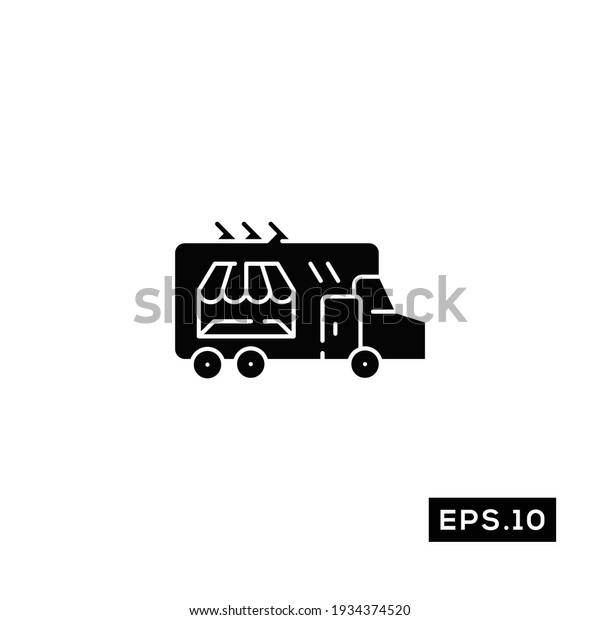 Food truck icon vector. Food truck Icon or\
Logo sign Vector\
illustration