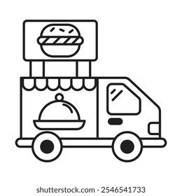 Food Truck icon vector on white background