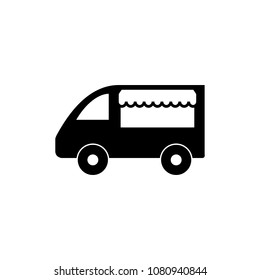 Food truck icon vector. Street Food Vehicles. Food truck icon isolated on white background.
