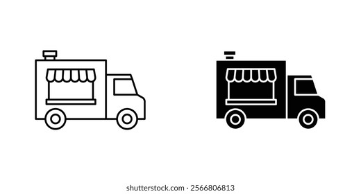 Food truck icons pack for apps and web UI designs