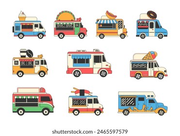 Food Truck Illustration Element Set