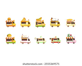 Food Truck Illustration Element Set