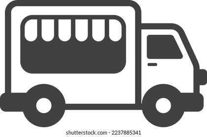 Food Truck illustration in minimal style isolated on background