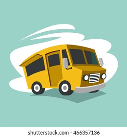 Food truck illustration vector