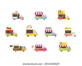 Food Truck Illustrations Element Set