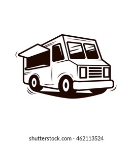 Food Truck Line Art Vector