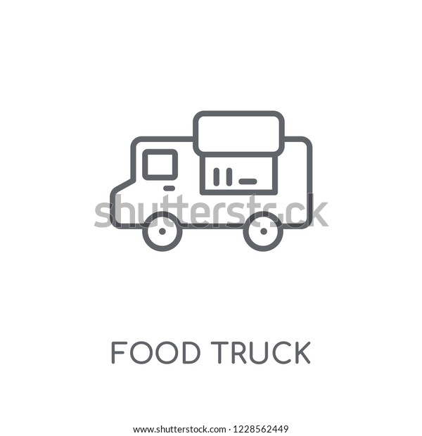 Food truck\
linear icon. Modern outline Food truck logo concept on white\
background from United States of America collection. Suitable for\
use on web apps, mobile apps and print\
media.