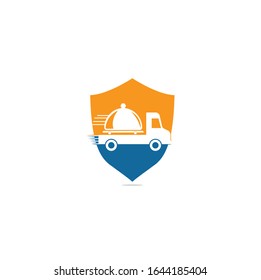 food truck logo design template. food delivery logo design.	