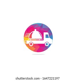 food truck logo design template. food delivery logo design.	