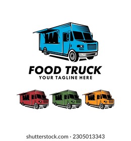 Food Truck Logo Design Vector