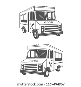Food truck logo element design