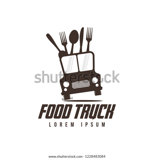 Food Truck Logo Vector Stock Vector Royalty Free