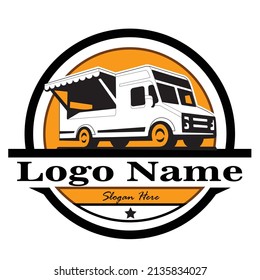 food truck logo vector, illustration vector graphic of Food truck logo design, perfect for logo street food, logo company or etc