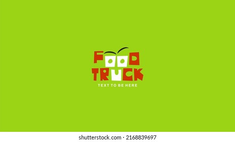 Food Truck Logo Vector - Resturant Logo Text Style