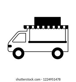 food truck on white background