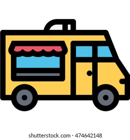 Food Truck Outline Icon