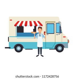 Food truck and owner