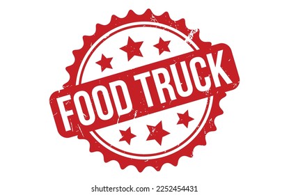 Food Truck Rubber Stamp Seal Vector