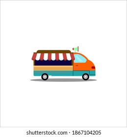 food truck shape vector illustration