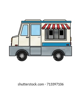 Food Truck Sideview Icon Image 