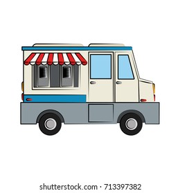 Food Truck Sideview Icon Image 