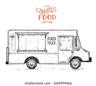 Images Of Food Truck Drawing