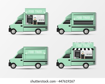 food truck, street food vector design.