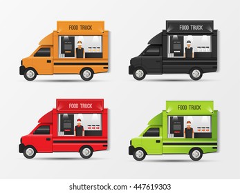 food truck, street food vector design.