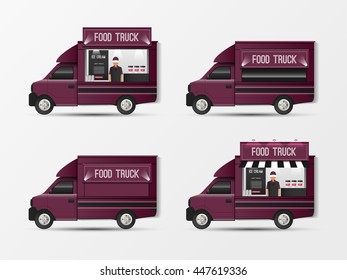 food truck, street food vector design.